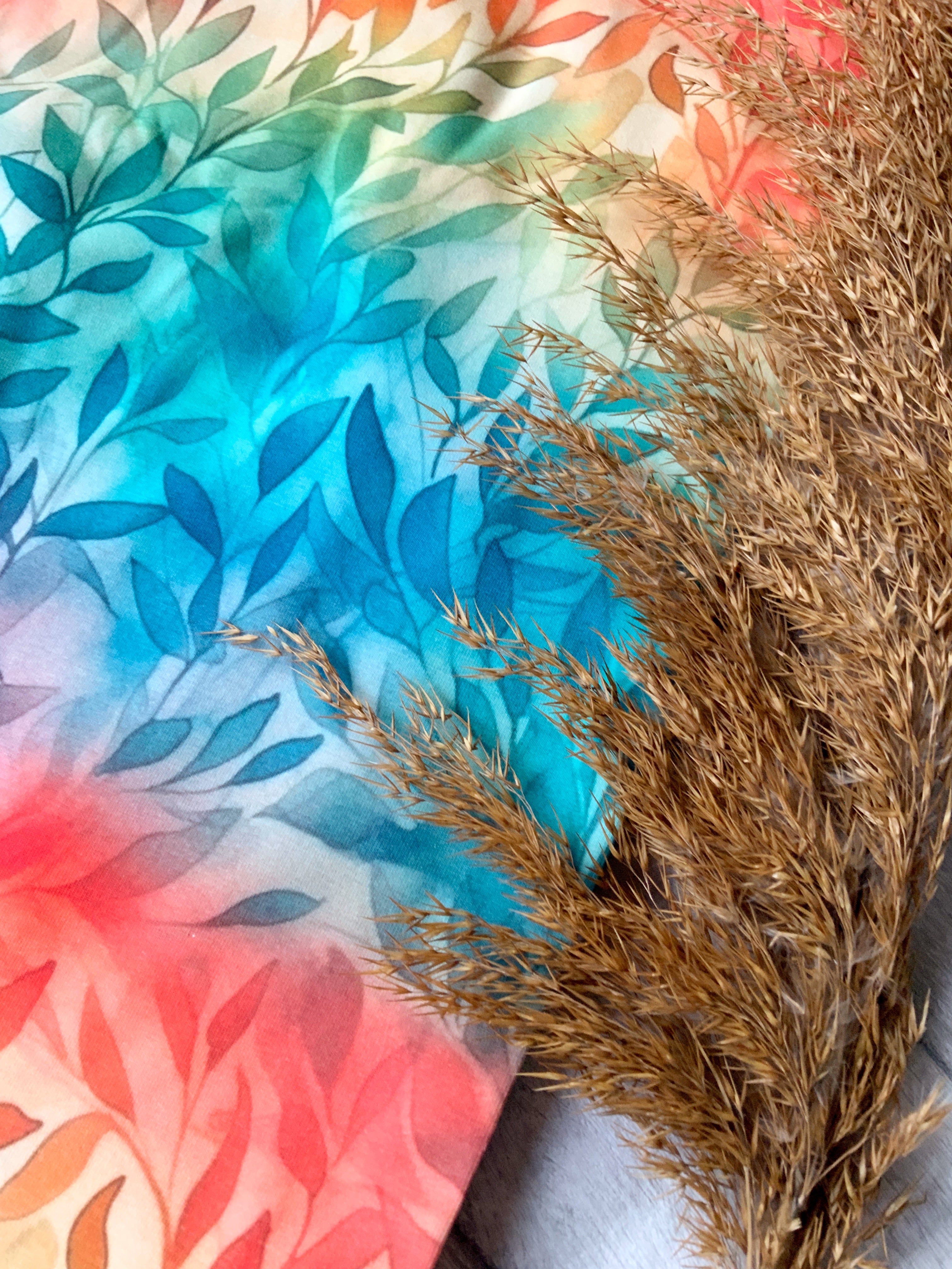 Aquarell Blätter Farbverlauf